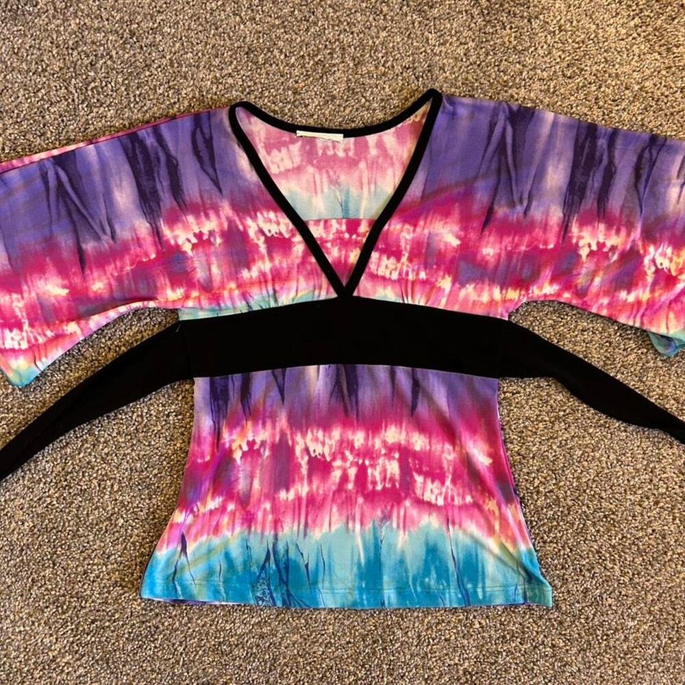 Y2k tie dye top with
